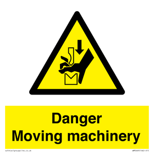 Danger moving machinery
